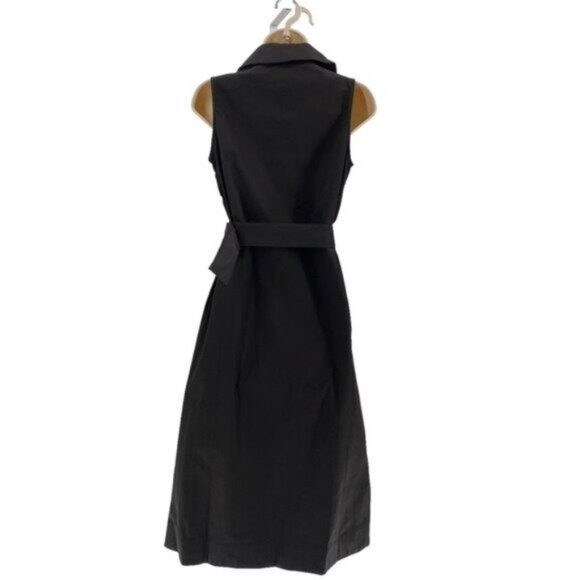 Tuckernuck NEW Black Sleeveless Button Down Chamberlin Shirt Midi Dress Size M - Picture 9 of 11
